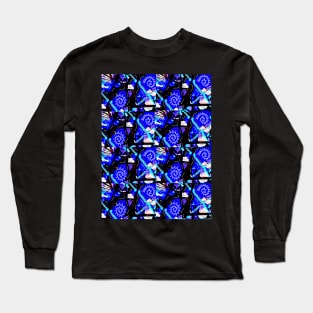 blue blues pattern Long Sleeve T-Shirt